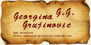 Georgina Grujinović vizit kartica